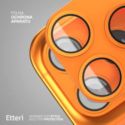 Etteri pełna ochrona aparatów do iPhone 17 Pro pomarańczowa