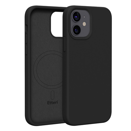 Etui Etteri Silicone Mag do iPhone 12 / 12 Pro 6,1" czarne