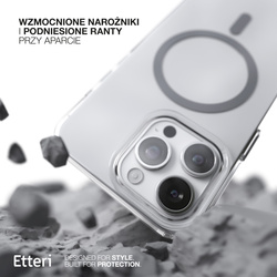 Etui Etteri Color Mag do iPhone 15 Pro 6,1" szare