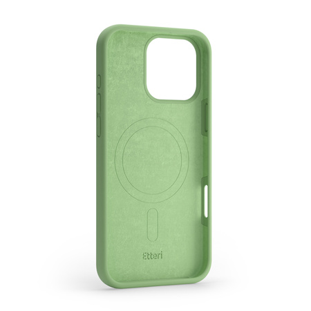 Etui Etteri Silicone Mag do iPhone 15 6,1" jasnozielone