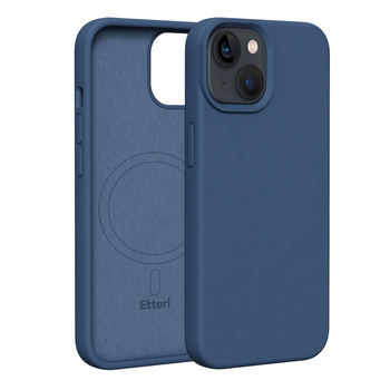 Etui Etteri Silicone Mag do iPhone 14 6,1" ciemnoniebieskie