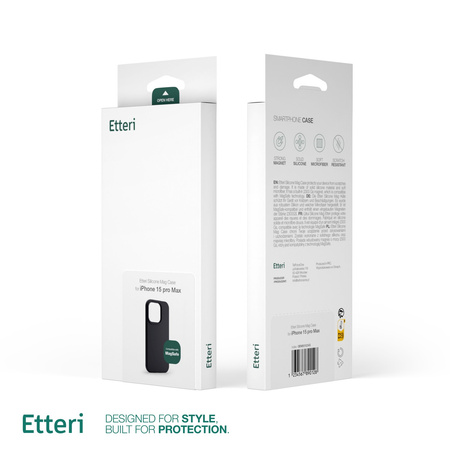 Etui Etteri Silicone Mag do iPhone 17 czarne