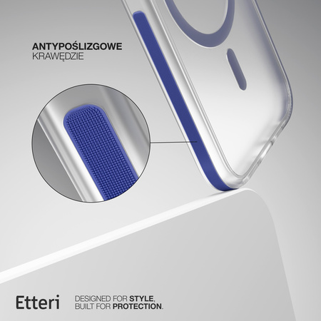 Etui Etteri Icy Mag do iPhone 13 6,1" niebieskie