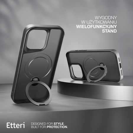 Etui Etteri Matt Mag Ring do iPhone 13 6,1" czarne