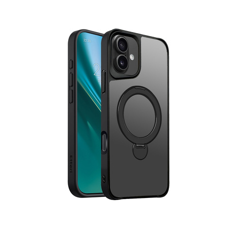 Etui Etteri Matt Mag Ring do iPhone 16 Plus 6,7" czarne