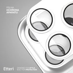 Etteri pełna ochrona aparatów do iPhone 17 Pro srebrna