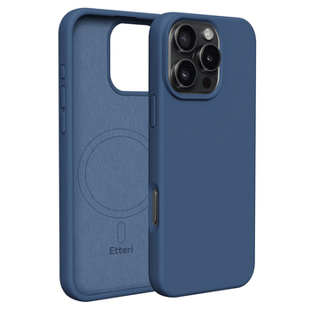Etui Etteri Silicone Mag do iPhone 16 Pro Max 6,9" ciemnoniebieskie