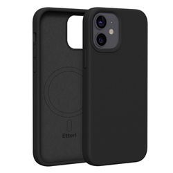 Etui Etteri Silicone Mag do iPhone 12 / 12 Pro 6,1" czarne