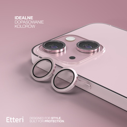 Etteri Camera Lens Protector szkło na aparat do iPhone 15 / 15 Plus różowy