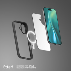 Etui Etteri Matt Mag do iPhone 16 6,1" czarne