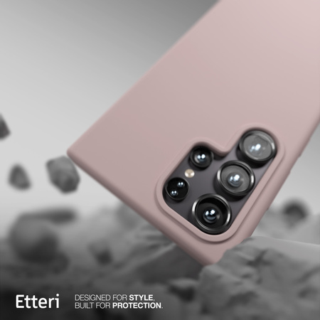 Etui Etteri Silicone Case do Samsung Galaxy S24 Ultra jasnoróżowe
