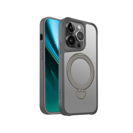 Etui Etteri Matt Mag Ring do iPhone 14 Pro 6,1" szare