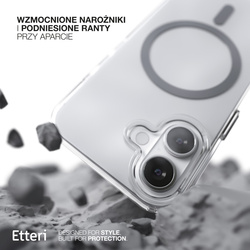 Etui Etteri Color Mag do iPhone 16 6,1" szare