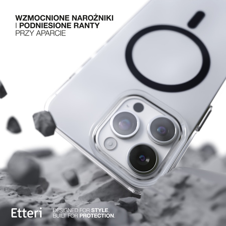 Etui Etteri Color Mag do iPhone 15 Pro Max 6,7" czarne