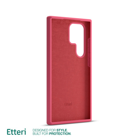Etui Etteri Silicone Case do Samsung Galaxy S23 Ultra malinowe