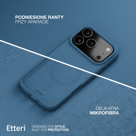 Etui Etteri Silicone Mag do iPhone 17 Pro Max ciemnoniebieskie