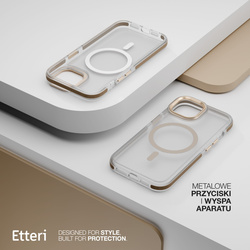 Etui Etteri Icy Mag do iPhone 16 Pro Max 6,9" złote