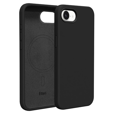 Etui Etteri Silicone Mag do iPhone 16e czarne