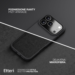 Etui Etteri Silicone Mag do iPhone 17 Pro Max czarne