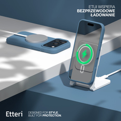 Etui Etteri Silicone Mag do iPhone 17 Pro Max ciemnoniebieskie