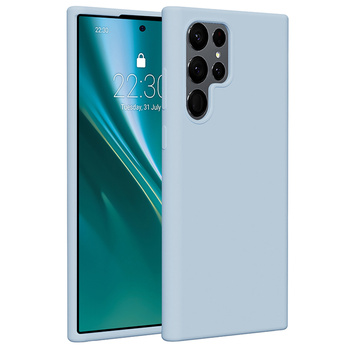 Etui Etteri Silicone Case do Samsung Galaxy S22 Ultra jasnoniebieskie