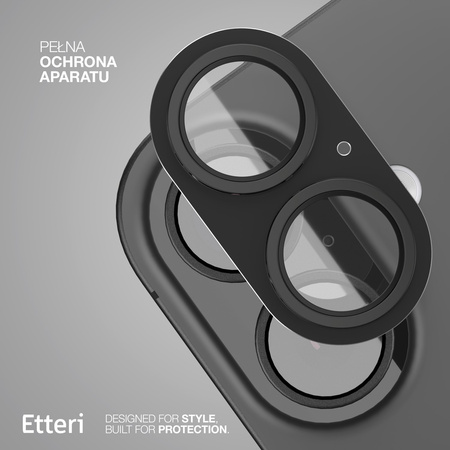 Etteri pełna ochrona aparatów do iPhone 17 czarna