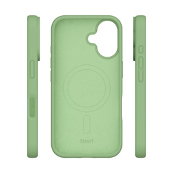 Etui Etteri Silicone Mag do iPhone 16 6,1" jasnozielone