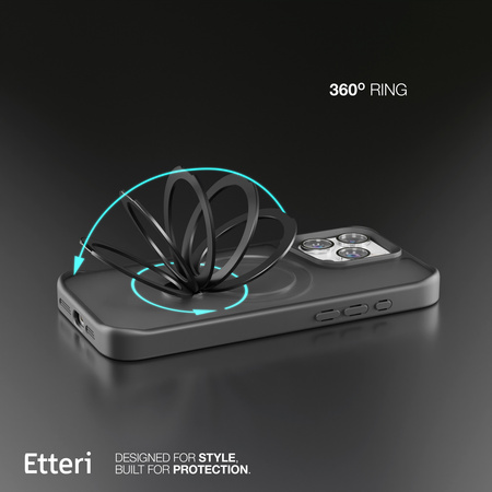 Etui Etteri Matt Mag Ring do iPhone 14 Pro 6,1" czarne