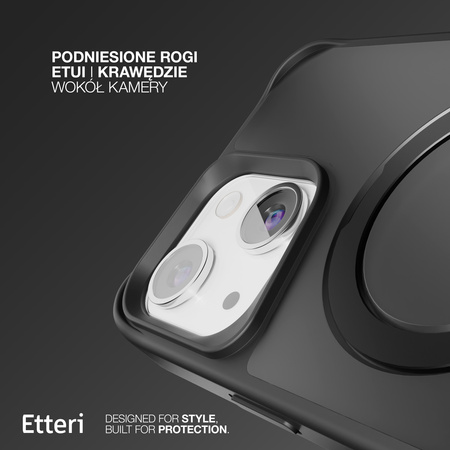 Etui Etteri Matt Mag Ring do iPhone 12 / 12 Pro 6,1" czarne