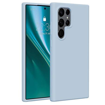 Etui Etteri Silicone Case do Samsung Galaxy S24 Ultra jasnoniebieskie