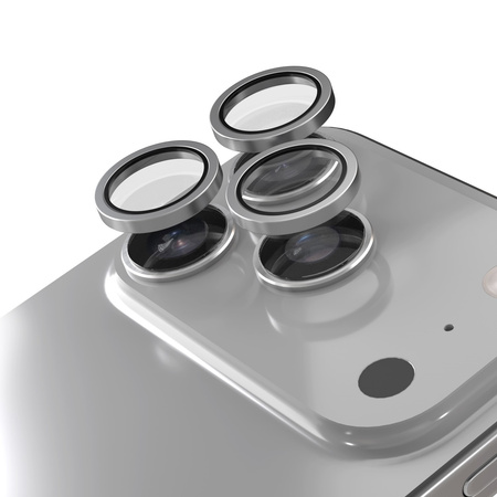 Etteri szkło na aparat do iPhone 17 Pro / 17 Pro Max srebrne