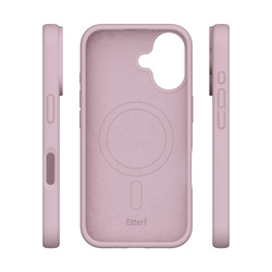 Etui Etteri Silicone Mag do iPhone 16 6,1" jasnoróżowe