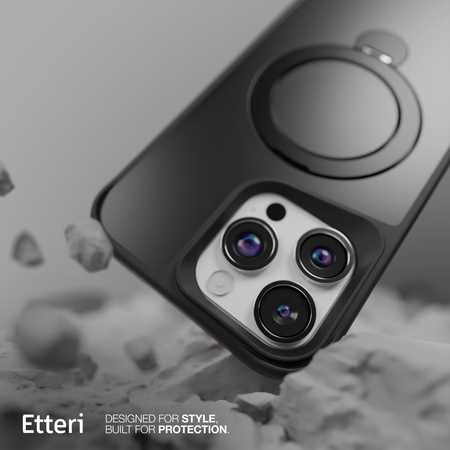 Etui Etteri Matt Mag Ring do iPhone 15 Pro 6,1" czarne