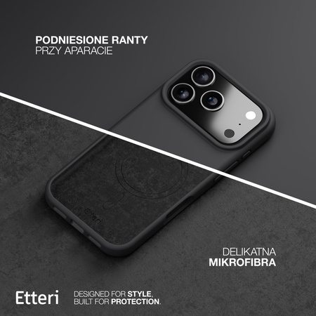 Etui Etteri Silicone Mag do iPhone 17 Pro czarne