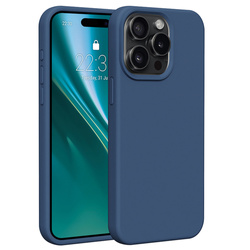 Etui Etteri Silicone Case do iPhone 15 Pro Max 6,7" ciemnoniebieskie