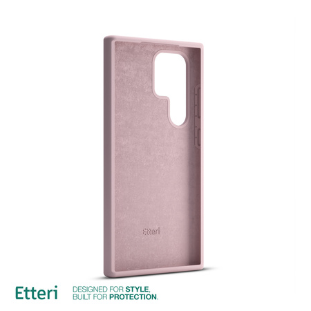 Etui Etteri Silicone Case do Samsung Galaxy S22 Ultra jasnoróżowe