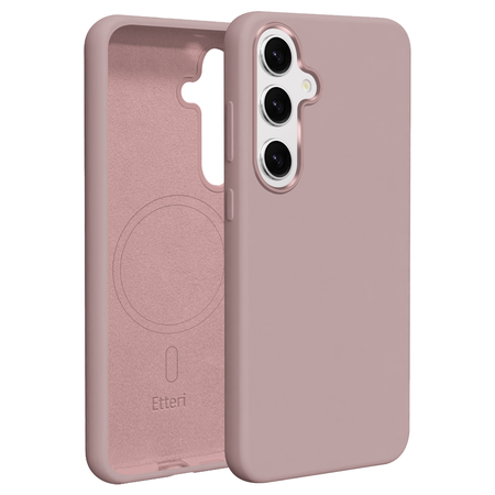 Etui Etteri Silicone Mag do Samsung Galaxy S25 jasnoróżowe
