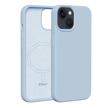 Etui Etteri Silicone Mag do iPhone 14 6,1" jasnoniebieskie