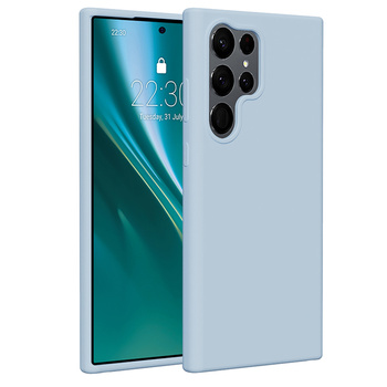 Etui Etteri Silicone Case do Samsung Galaxy S23 Ultra jasnoniebieskie