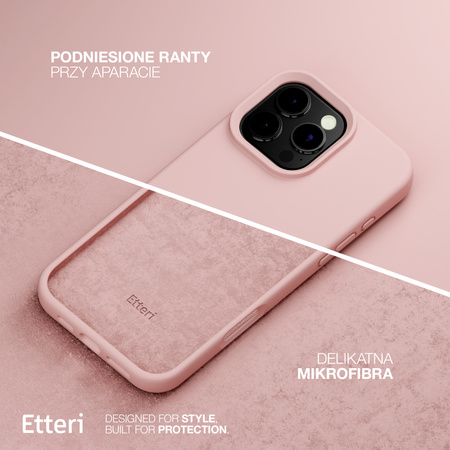 Etui Etteri Silicone Case do iPhone 13 6,1" jasnoróżowe