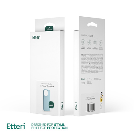 Etui Etteri Silicone Mag case do iPhone 17 Pro Max jasnoniebieskie