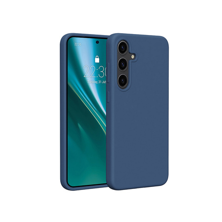 Etui Etteri Silicone Case do Samsung Galaxy S25 ciemnoniebieskie