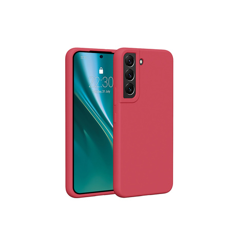 Etui Etteri Silicone Case do Samsung Galaxy S22 malinowe