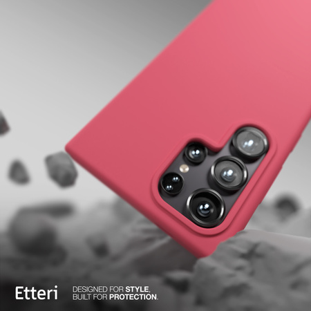 Etui Etteri Silicone Case do Samsung Galaxy S23 Ultra malinowe