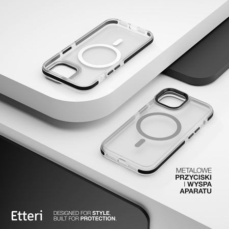 Etui Etteri Icy Mag do iPhone 16 Pro Max 6,9" czarne