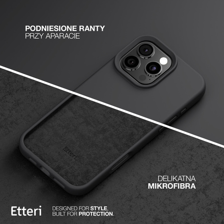 Etui Etteri Silicone Case do iPhone 15 Pro 6,1" czarne