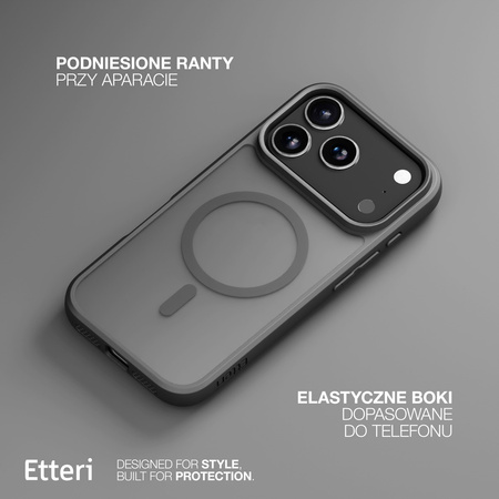 Etui Etteri Matt Mag do iPhone 17 Pro czarne