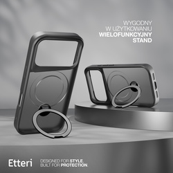 Etui Etteri Matt Mag Ring do iPhone 17 Pro Max czarne