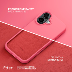 Etui Etteri Silicone Case do iPhone 16 6,1" malinowe