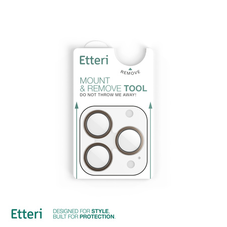 Etteri Camera Lens Protector szkło na aparat do iPhone 16 Pro / 16 Pro Max złoty